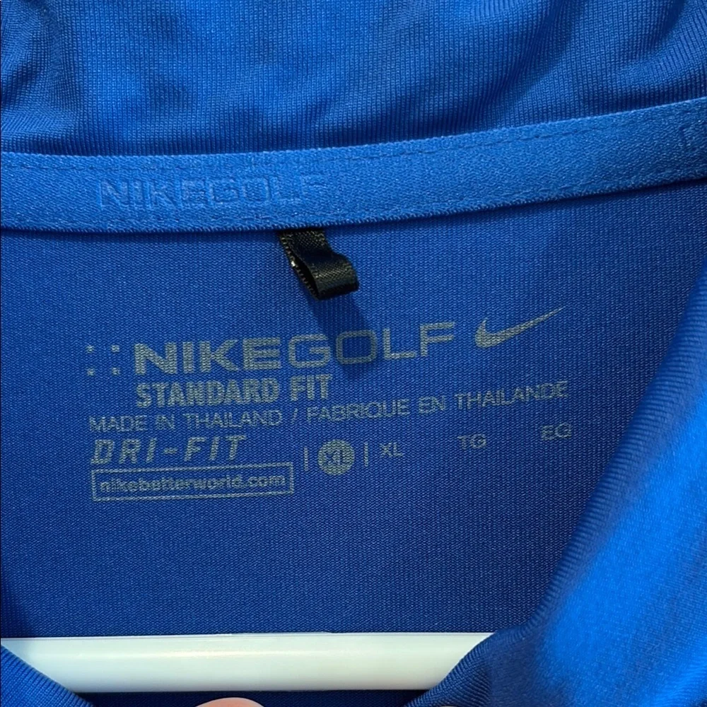 Nike Golf  Blue and Black Polo Shirt with Moisture-Wicking Fabric